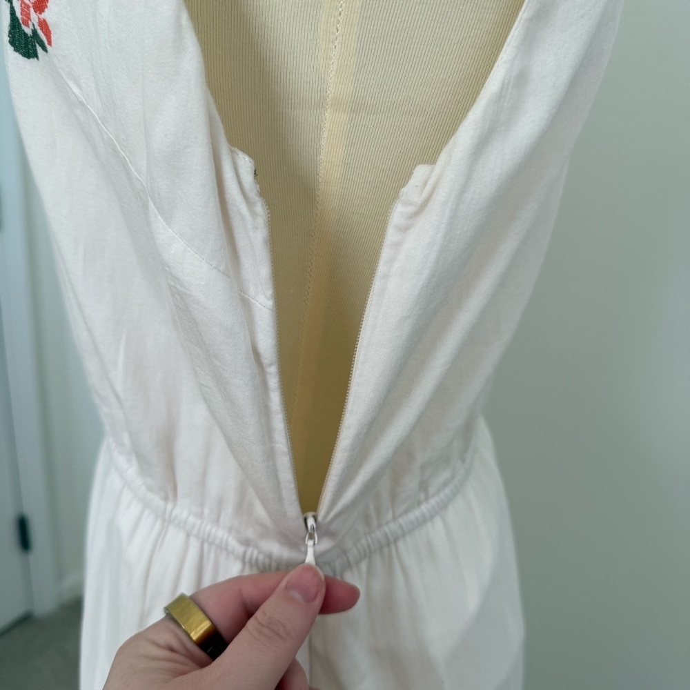 Anthropologie‎ Athena Embroidered Floral Maxi Dress Size Small Cottagecore - Picture 6 of 15